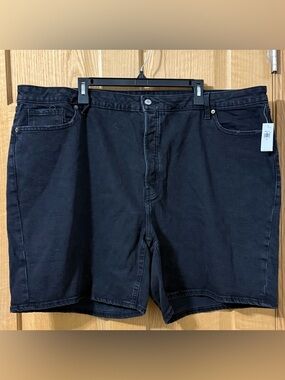 Old Navy High Rise O.G. Straight Black Denim Shorts Size 26 NWT